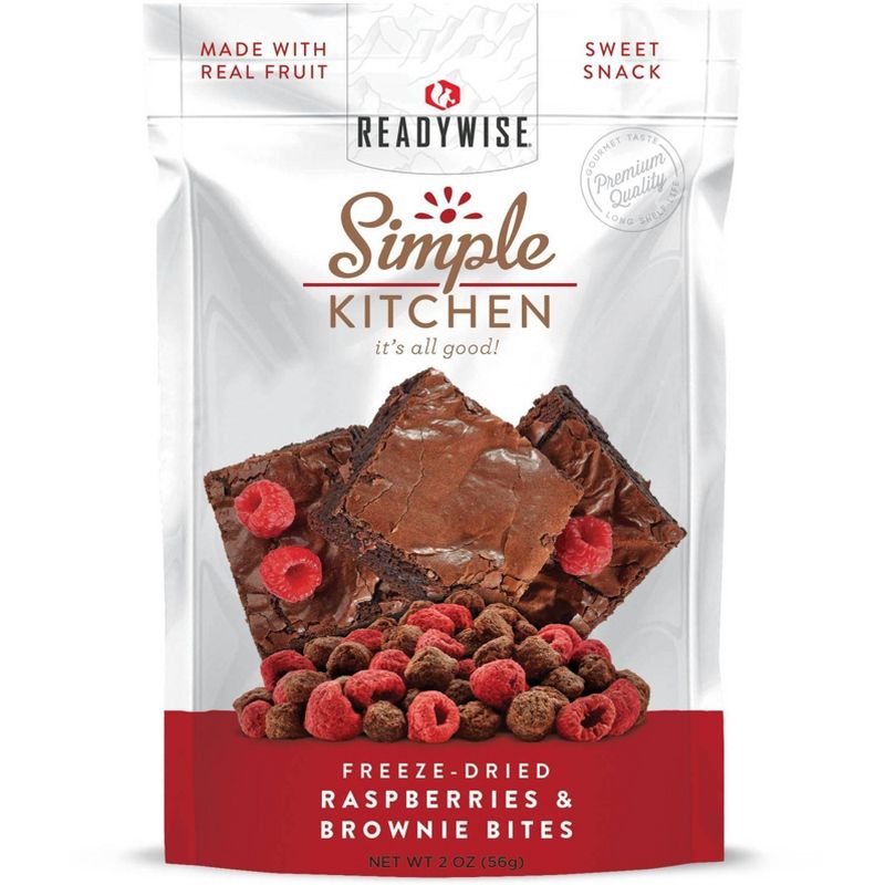 ReadyWise Simple Kitchen Raspberries & Brownie Bites Freeze-Dried Dessert - 6ct Case