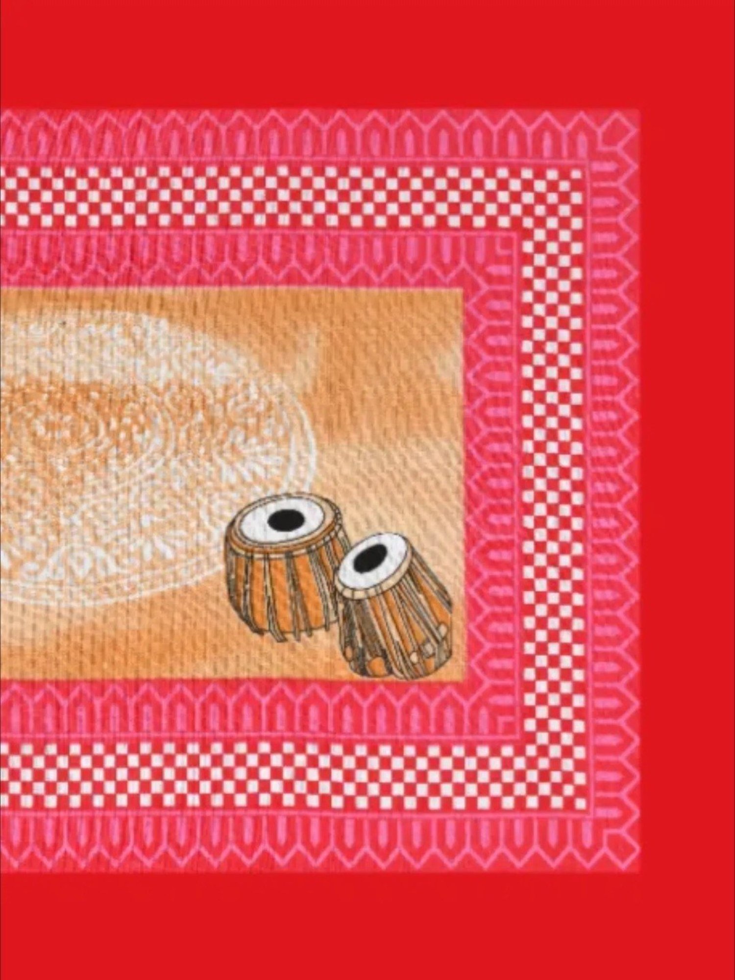 Living Roots Abstract Pink 240 TC Cotton Bedsheet with 2 Pillow Covers