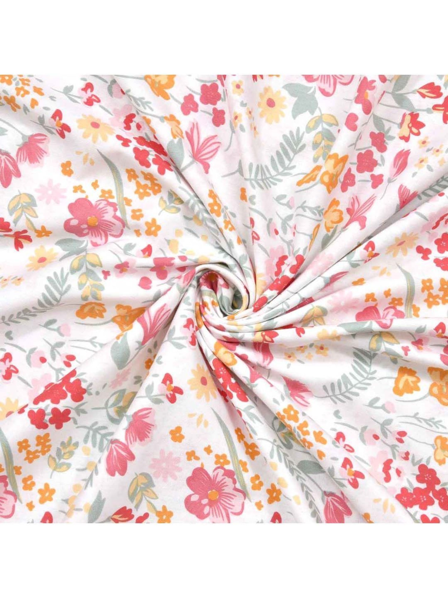 Haus & Kinder Pink Cotton 186 TC King Bedsheet with 2 Pillow Covers