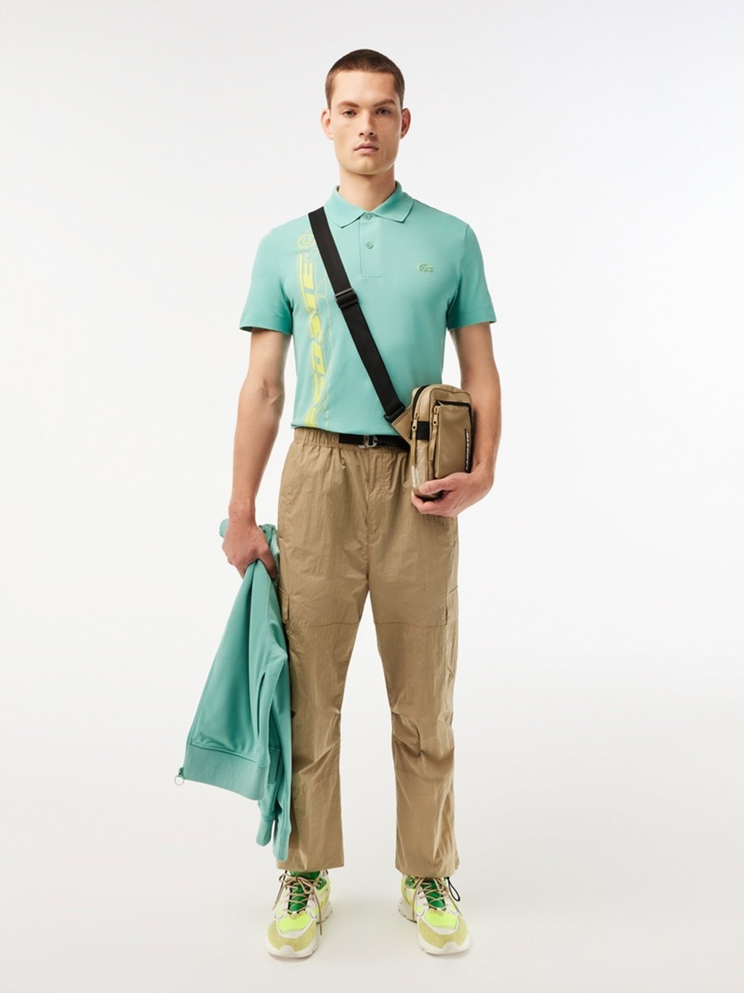 Lacoste Green Regular Fit Printed Polo T-Shirt