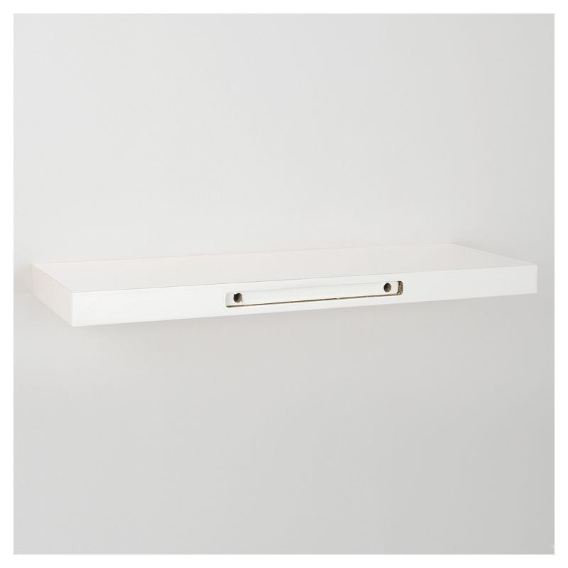 Way Basics 36" Eco Wall Shelf Floating Shelf White