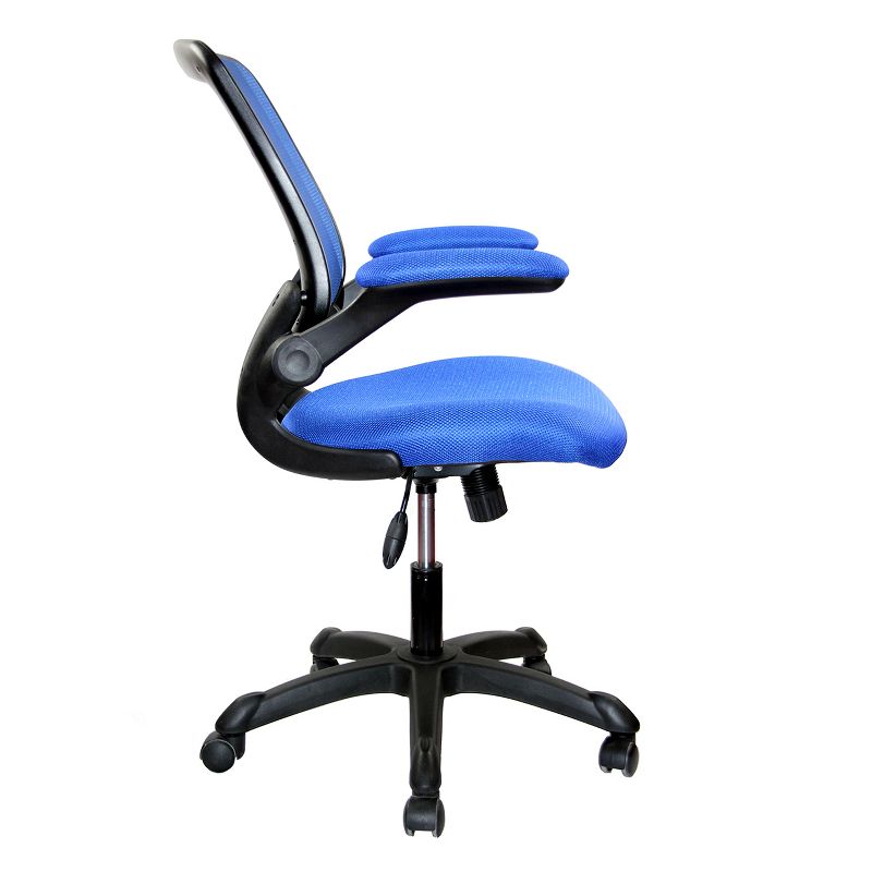 Mesh Task Office Chair with Flip Up Arms Blue - Techni Mobili