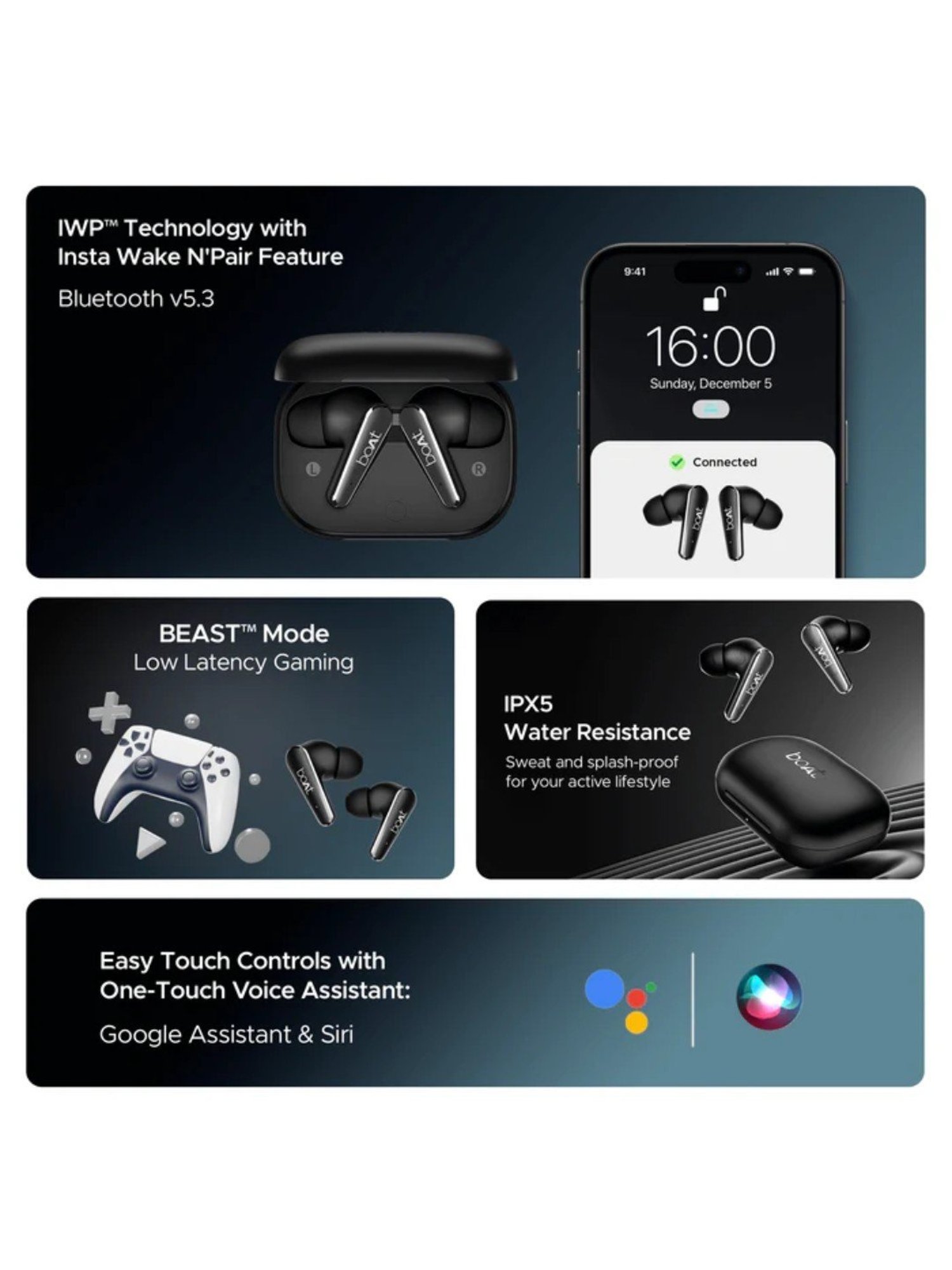 BPS5 5 quot Outdoor Weather Resistant Bluetooth Patio Speakers Pair White