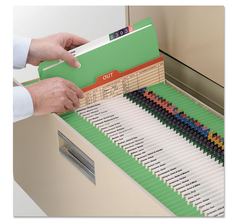Smead Reinforced End Tab Fastener Folder Two Fasteners Letter Manila 50/BX 34105