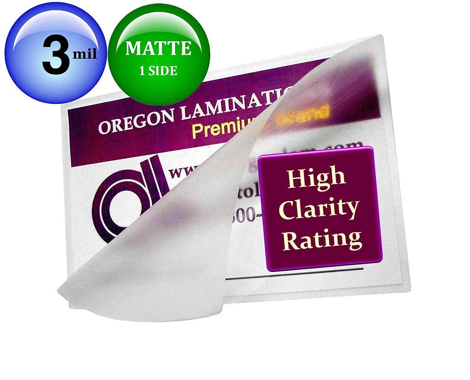 Oregon Lamination Hot Laminating Pouches Legal (pack of 100) 3 Mil 9 x 14-1/2 Matte/Gloss