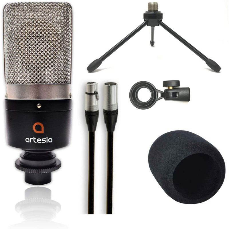 Artesia ARB-6 Backpack Recording Studio Bundle with Xkey 25-key MIDI Keyboard & Case, Pro 24-bit USB Audio Interface, Studio Monitor Headphones, Cardioid Condenser Mic & Backpack