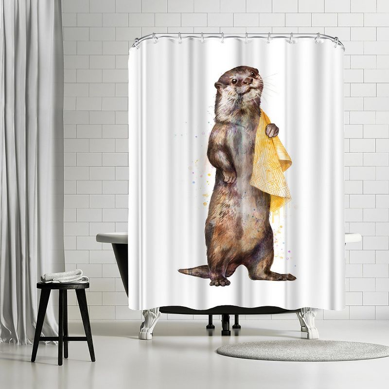 Americanflat Otter by Laura Grave 71" x 74" Shower Curtain