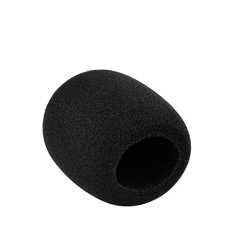 Large Foam Mic Windscreen for MXL Audio Technica and Other Large Microphones Black