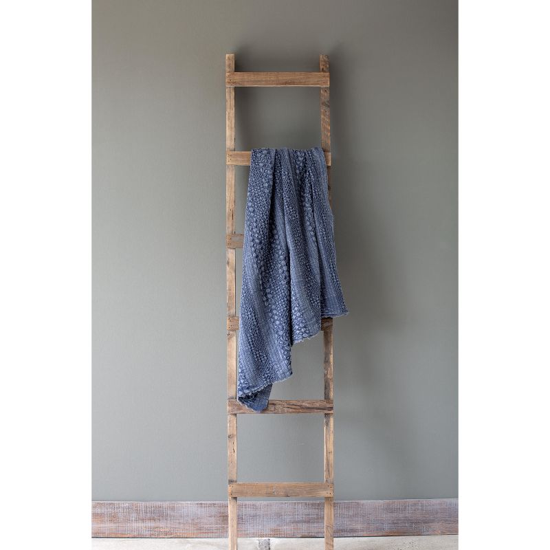 Park Hill Collection Heathered Waffle Weave Throw, Indigo