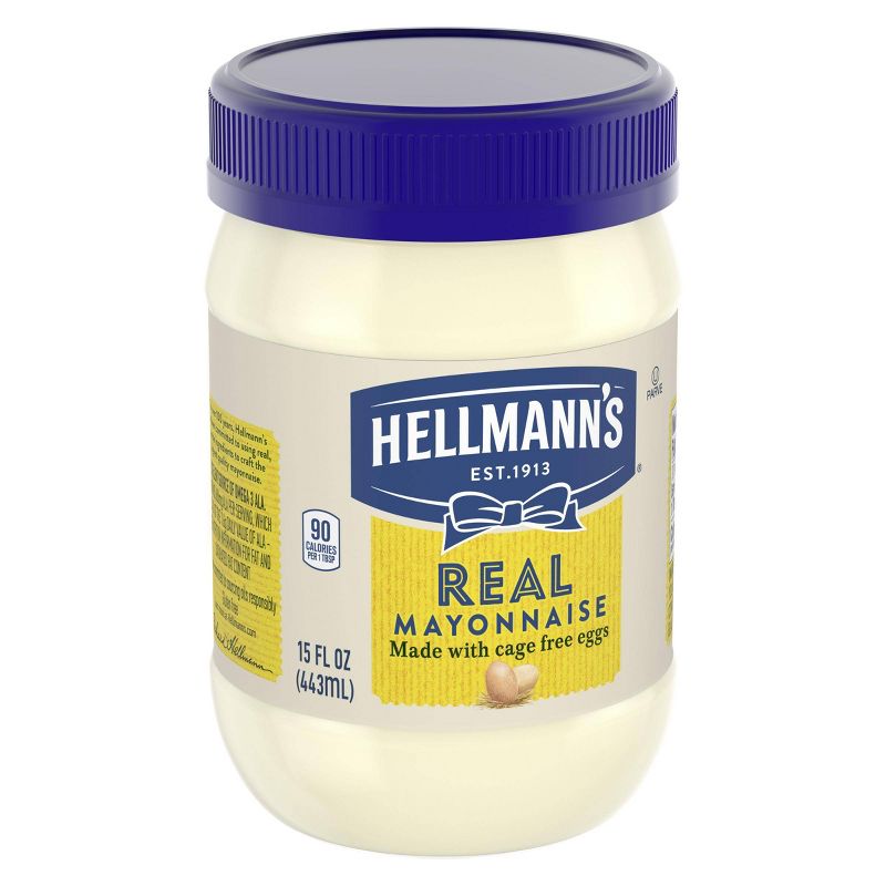 Hellmann's Mayonnaise for Delicious Sandwiches Real Mayo Rich in Omega 3-ALA 15oz