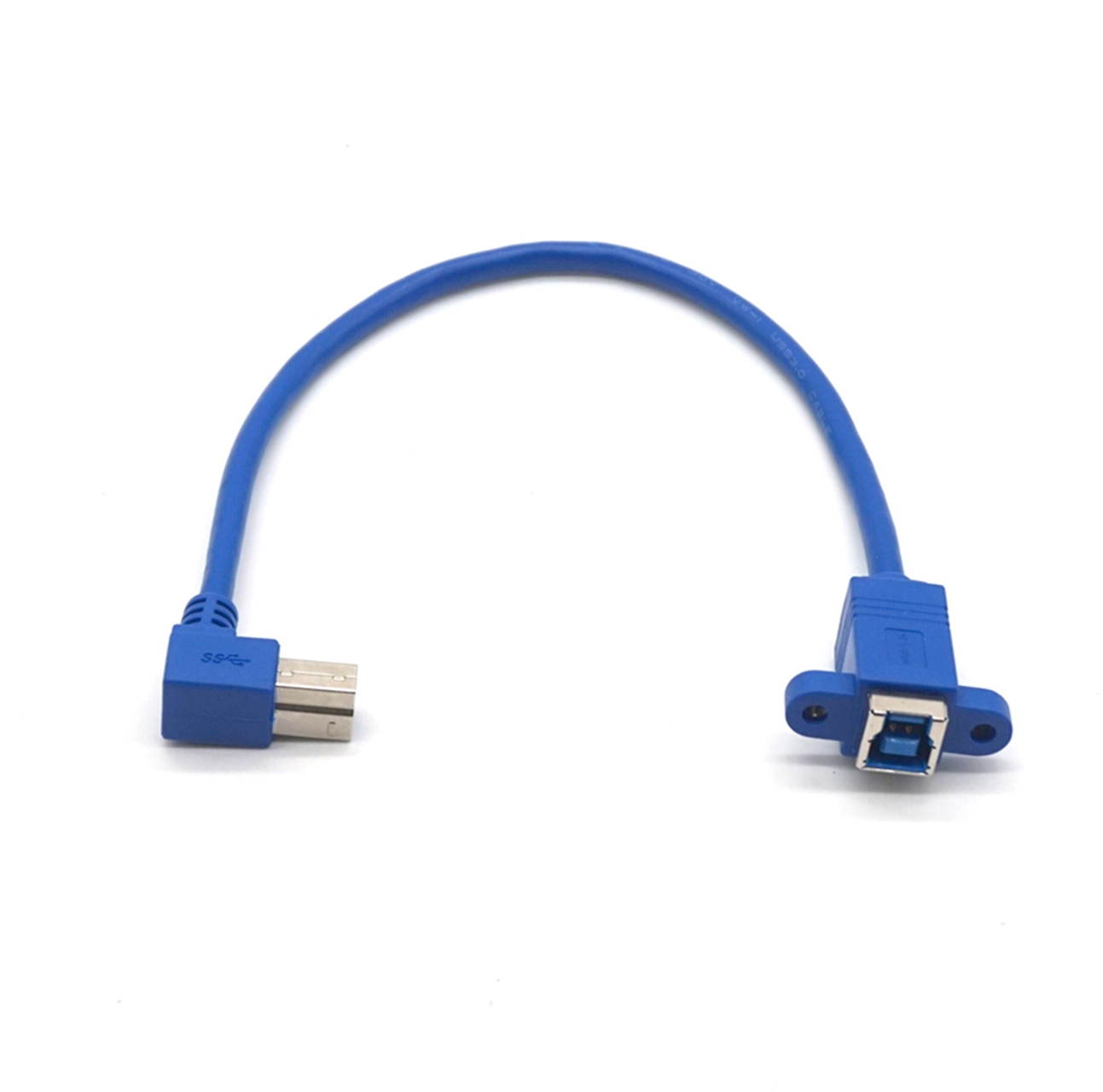 Weastlinks USB 3.0 B Male 90 Degree Right Angle to B Female USB3.0 BM to BF printer cable for Printers scanners Hard Disk 30cm(1ft)