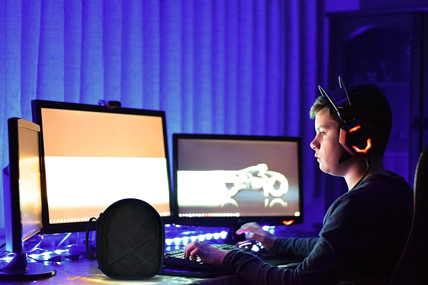 TUDIA Hard EVA Case for Logitech G933 G930 G230 G430 G35 Wireless Gaming Headset, Travel Carrying Case for Gaming Mouse [CASE ONLY]