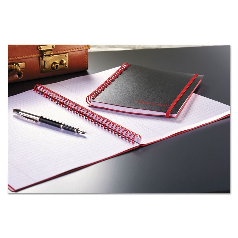 Black n' Red Twin Wire Poly Cover Notebook Legal Rule 11 3/4 x 8 1/4 70 Sheets E67008