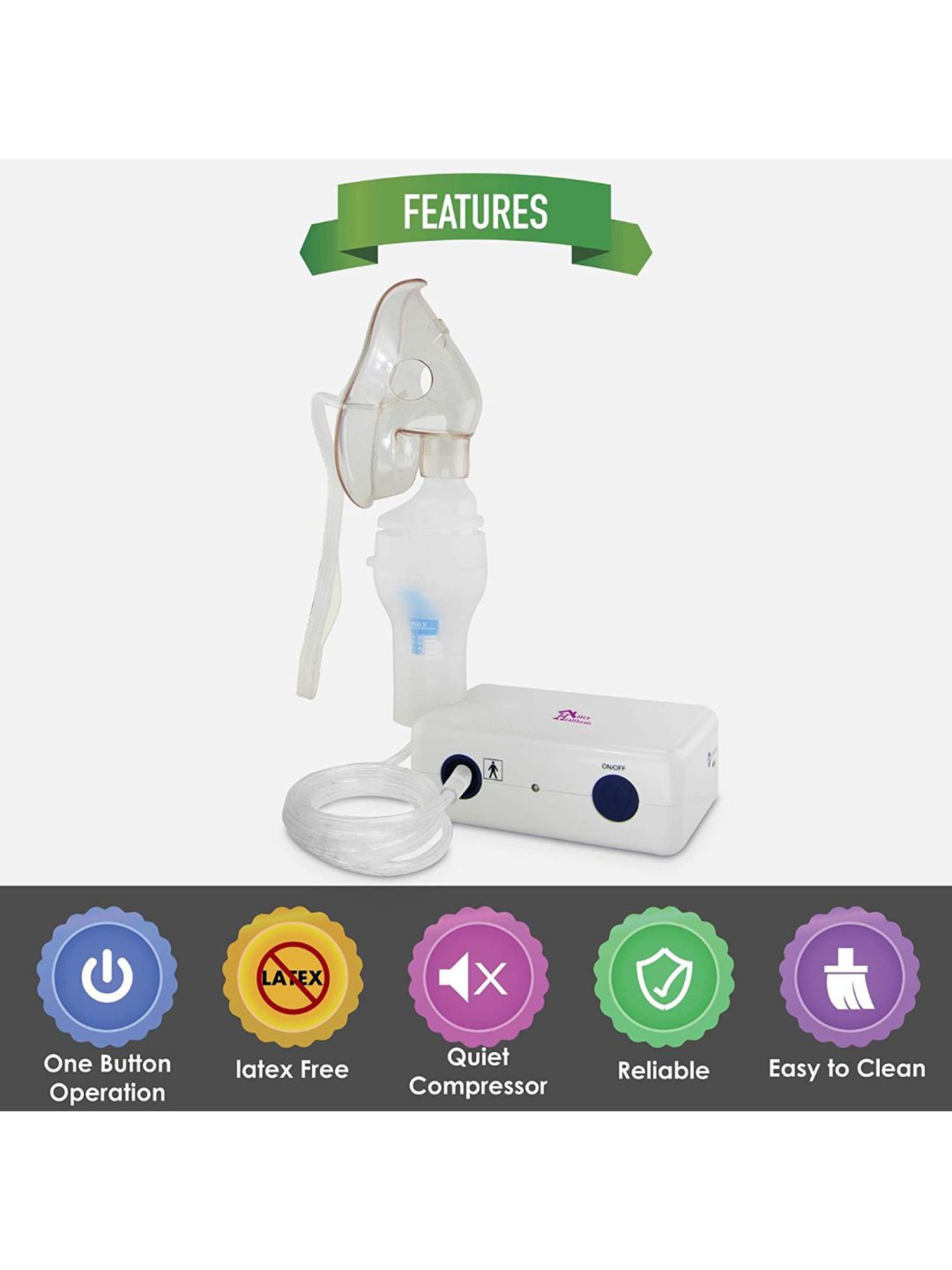 MCP NE803 Compressor Nebulizer Machine with Kit (White)