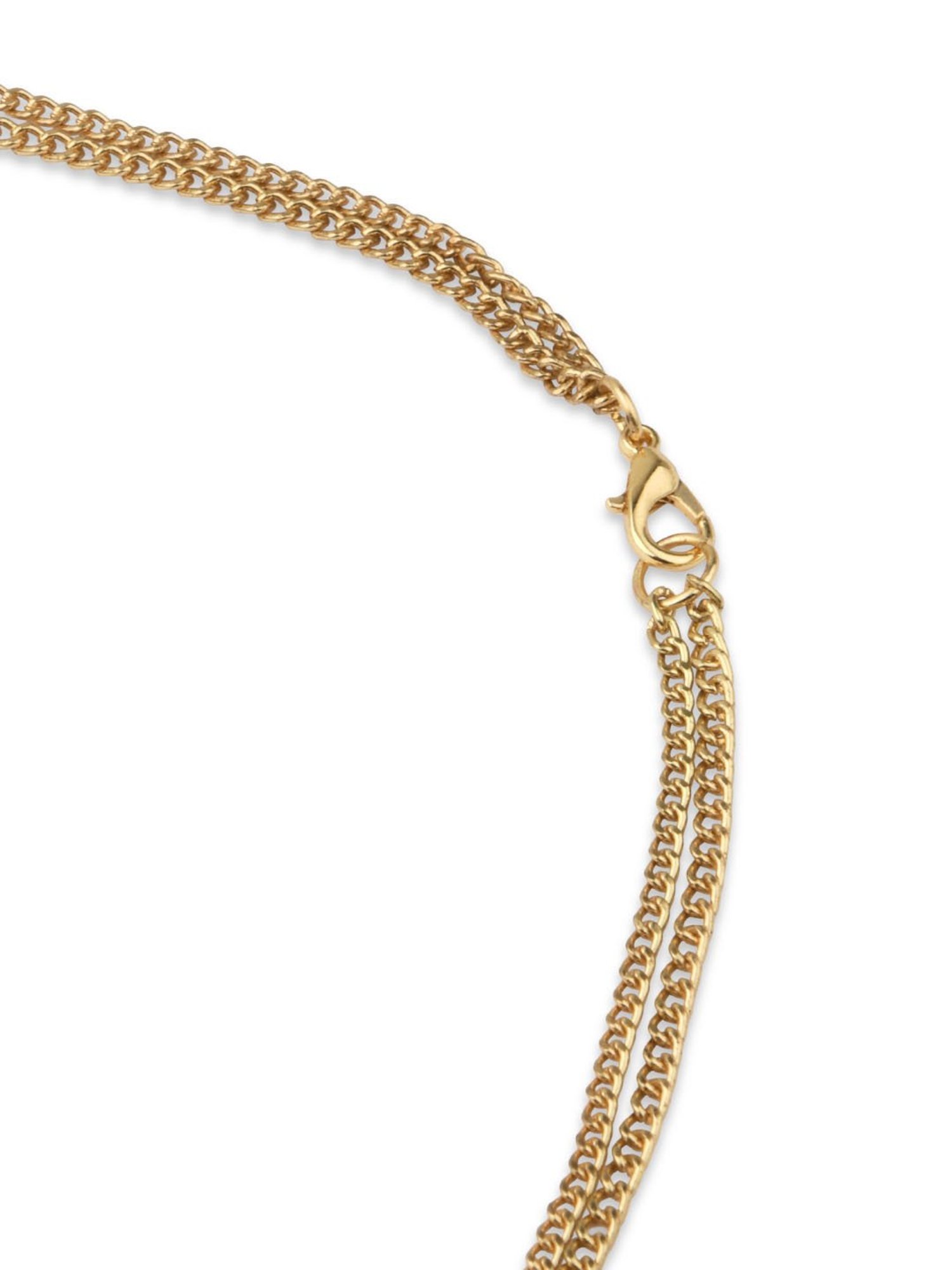 The Bro Code Gold-Plated Double Layer Hamsa Necklace For Men