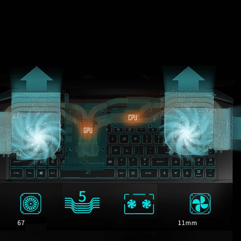 MECHREVO Gaming Notebook AMD R5-4600H 16G DDR4 512G SSD GTX1650 TI 15.6" Screen