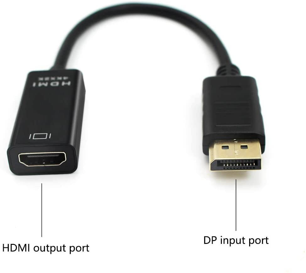4K2K DisplayPort to HDMI Adapter, DP Display Port to HDMI Converter Male to Female Gold-Plated Cord Compatible for Lenovo Dell HP and Other Brand