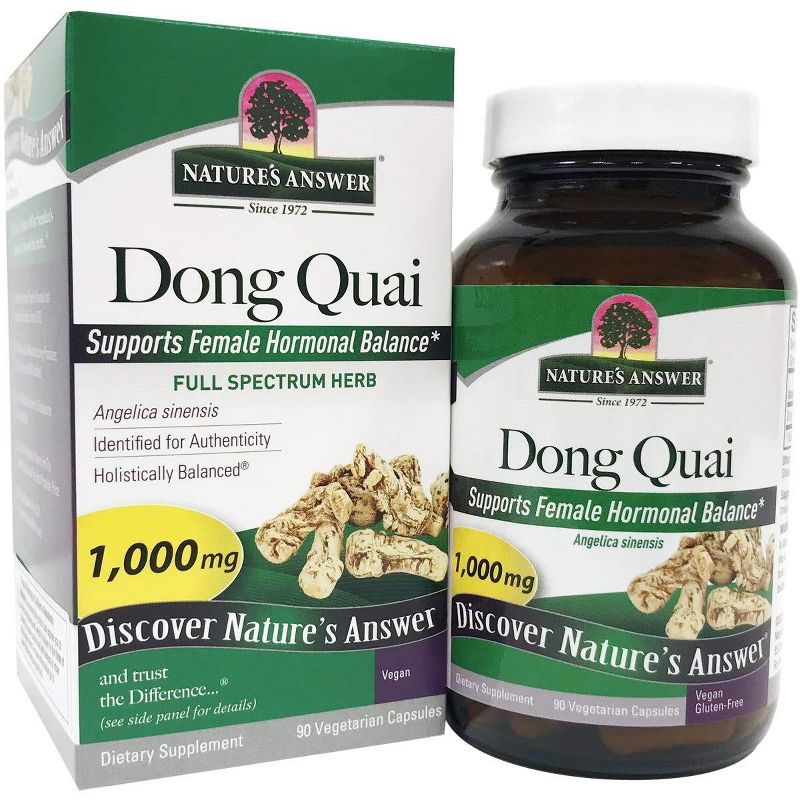Nature's Answer Dong Quai Root Herb Supplement Vegetarian Capsules 90 Capsules
