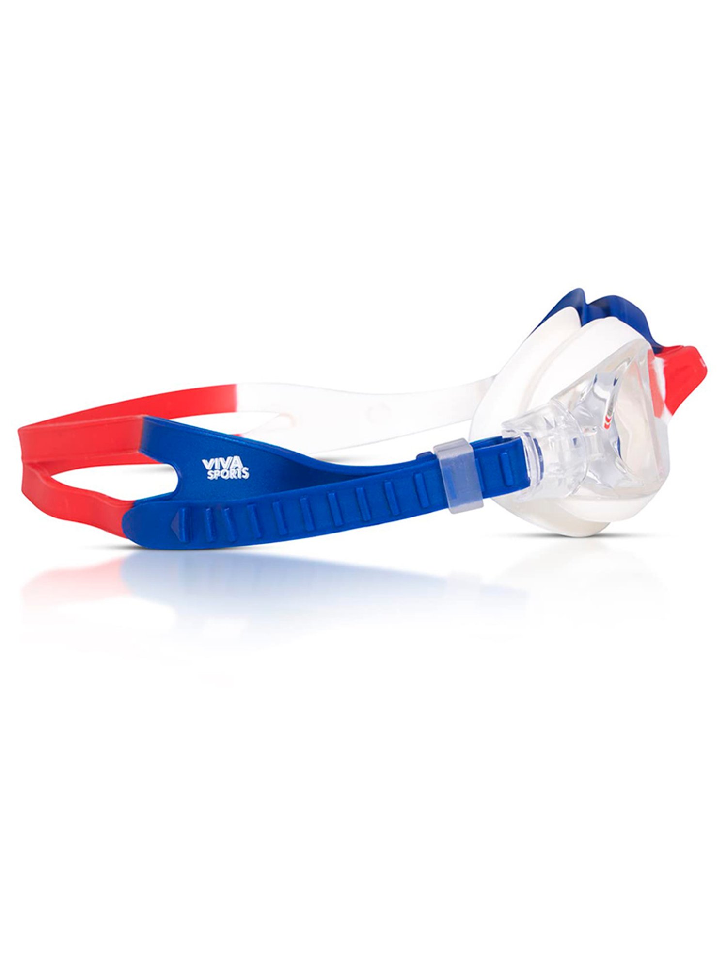 Viva Swimming Counrty High Performance Double Silicone Strap Anti Fog Googgle (Multicolor)