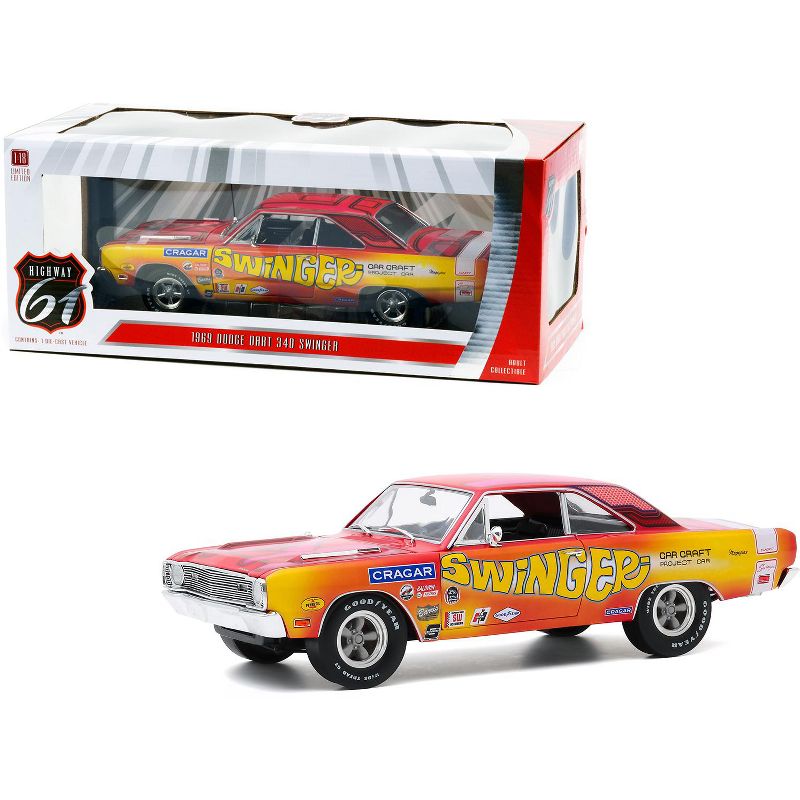1969 Dodge Dart 340 "Swinger" Car Craft Project Car 1/18 Diecast Model Car by Highway 61