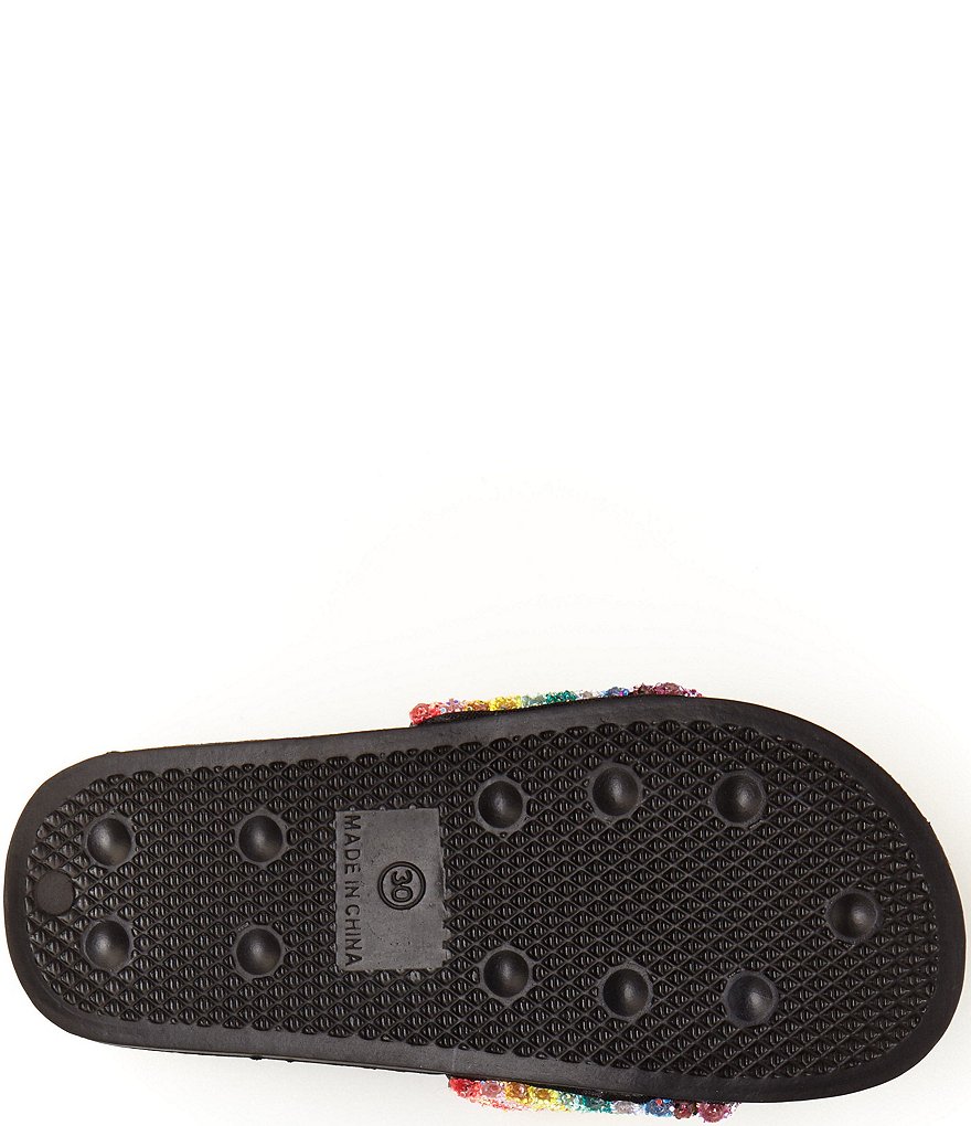 Kurt Geiger London Girls' Mini Meena Rainbow Glitter Slides (Youth)