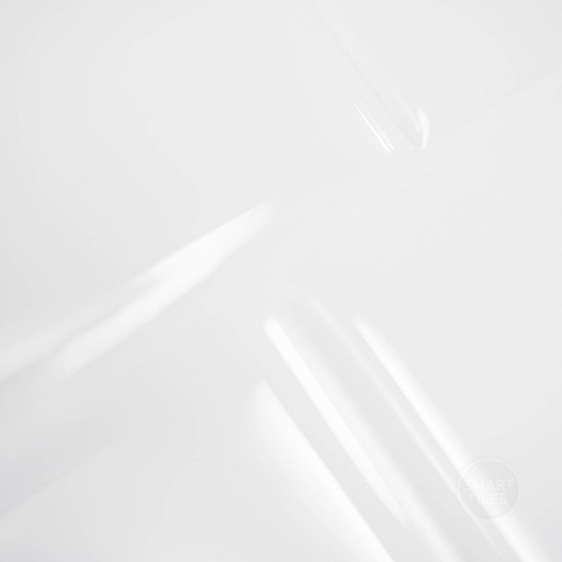 Smart Tiles 11.56'' X 8.38'' Self Adhesive 3D Peel and Stick Backsplash Tiles White