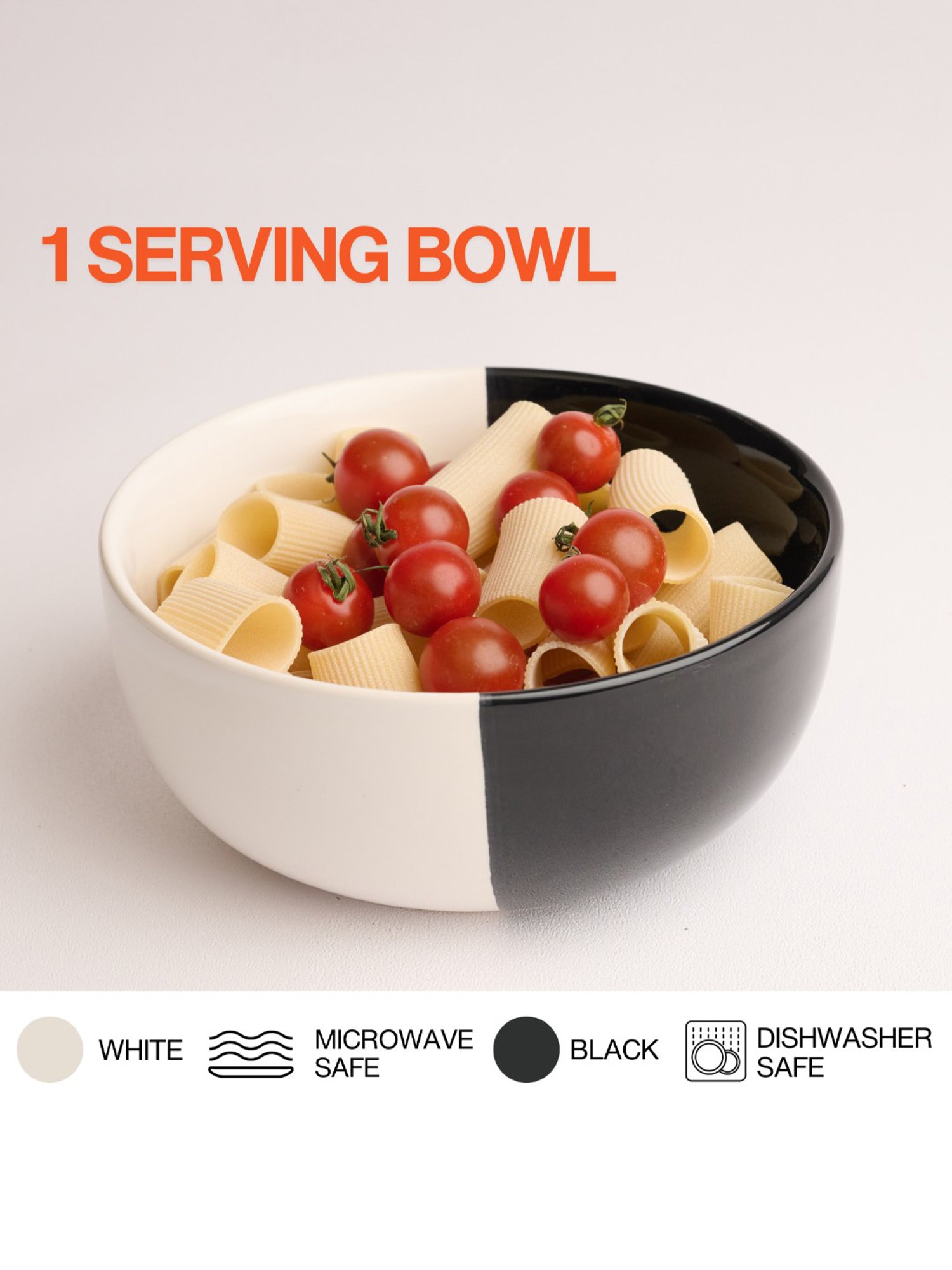 BlackCarrot Black & White Ceramic Dip Bowls Set of 2
