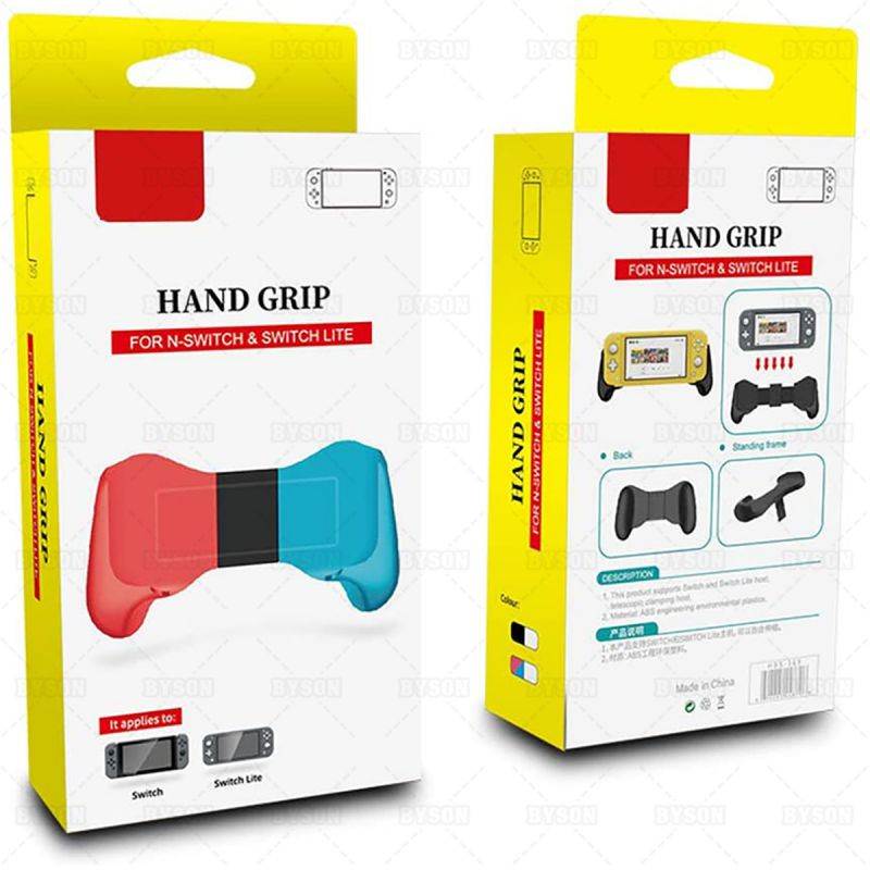 Grip Case for Nintendo Switch Lite 2019, Comfortable & Ergonomic NS Mini Non-Slip Handle Stretchable with Stand Brace Compatible Nintend Switch/Switch Lite Handgrip Accessories (Red Blue)