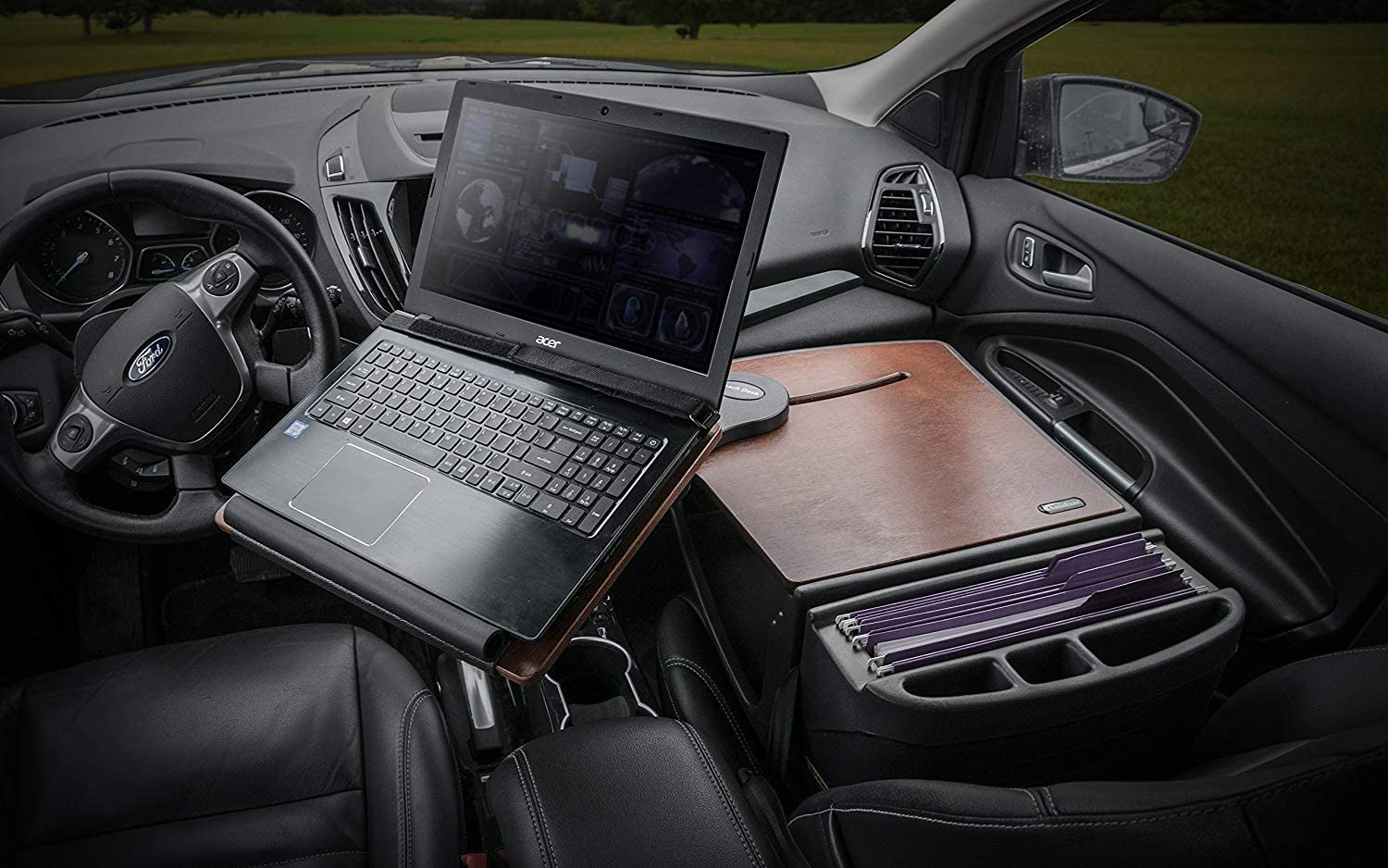 AutoExec AUE10016 Reach Front Seat Car Desk Mahogany Finish
Reach Desk-01 FS MAH