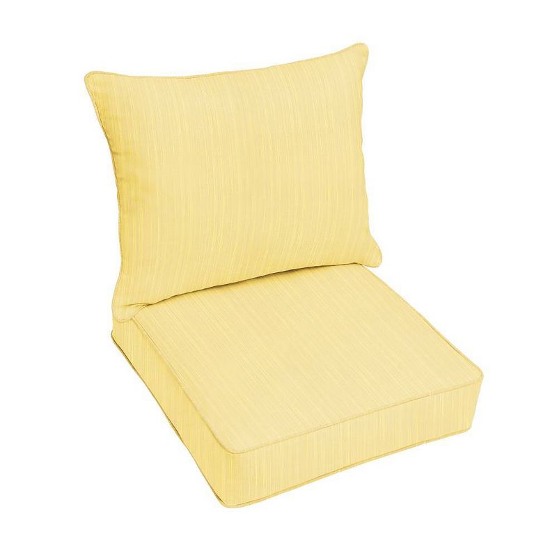 Sunbrella Textured Outdoor Seat Cushion Yellow