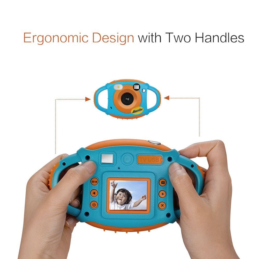 Cute Digital Video Camera Max. 5 Mega Pixels Built-in Lithium Battery Christmas New Year Present for Kids Children Boys Girls