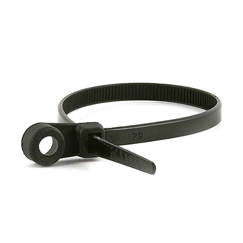 105785 8Inch 40LBS Mountable head Cable Tie 100PiecePack Black Discontinued by Manufacturer