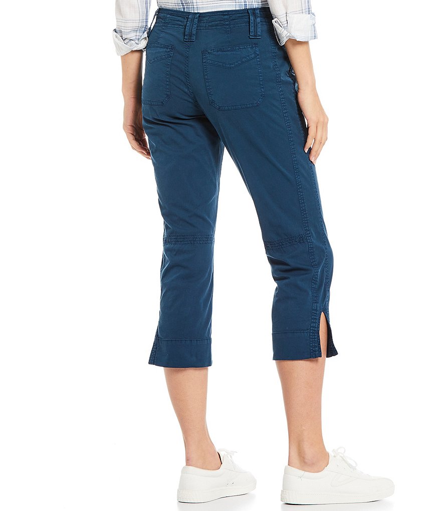 Aventura Arden Cropped Side Slit Twill Pants