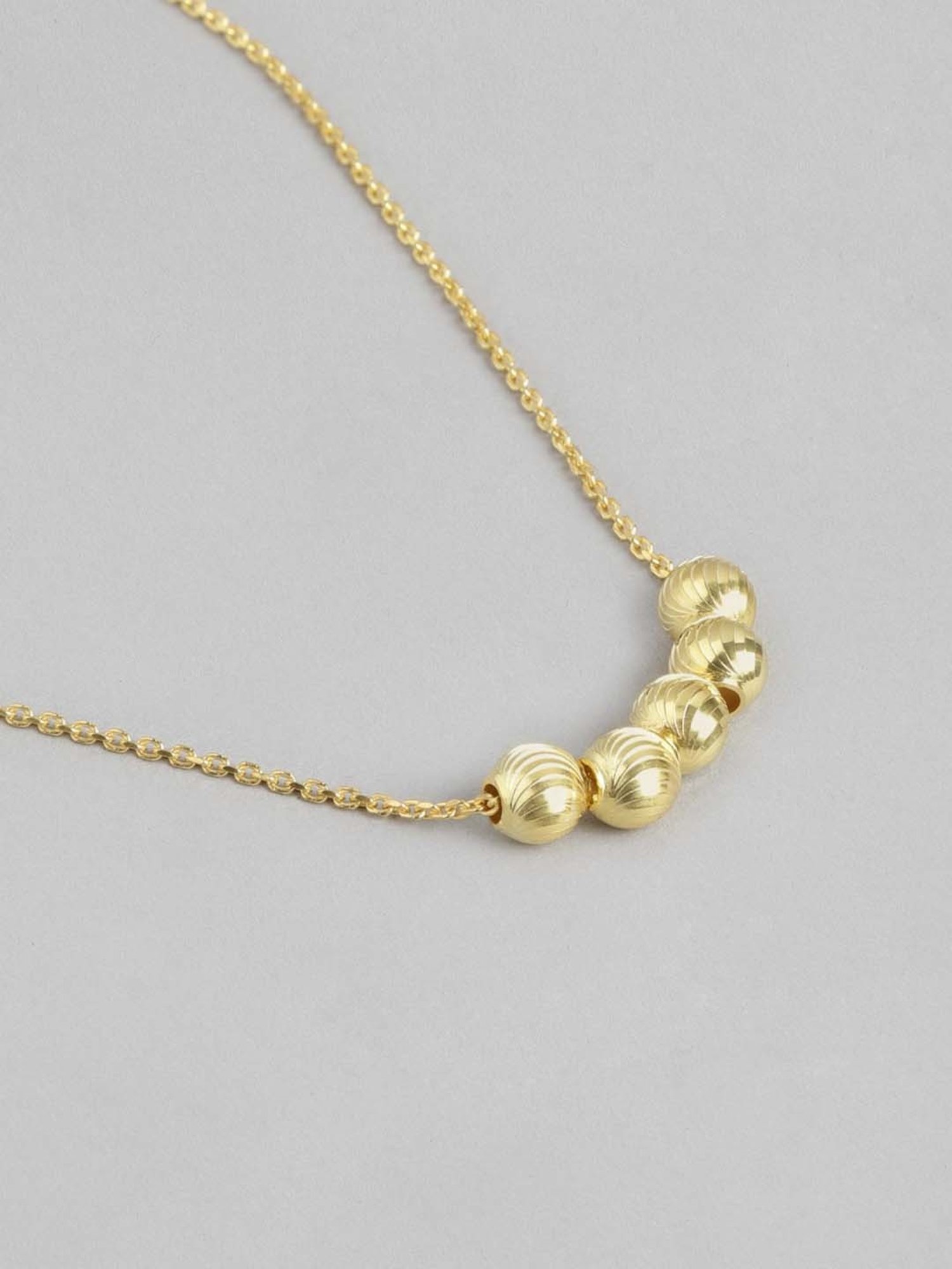 Zavya 925 Silver Orb Elegance Gold-Plated Chain for Women