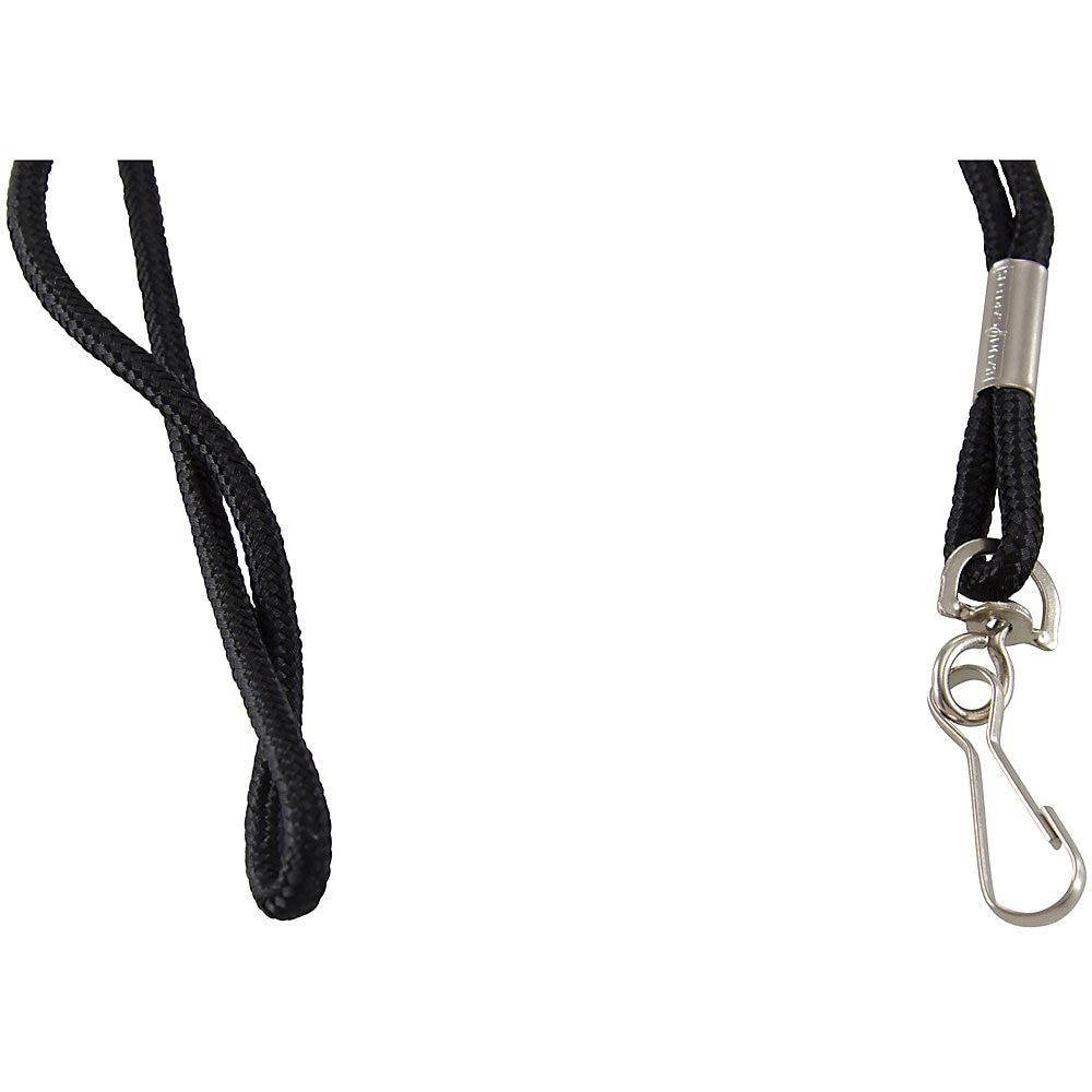 Baumgartens Standard Lanyard With Hook 36" L Nylon Black 68909