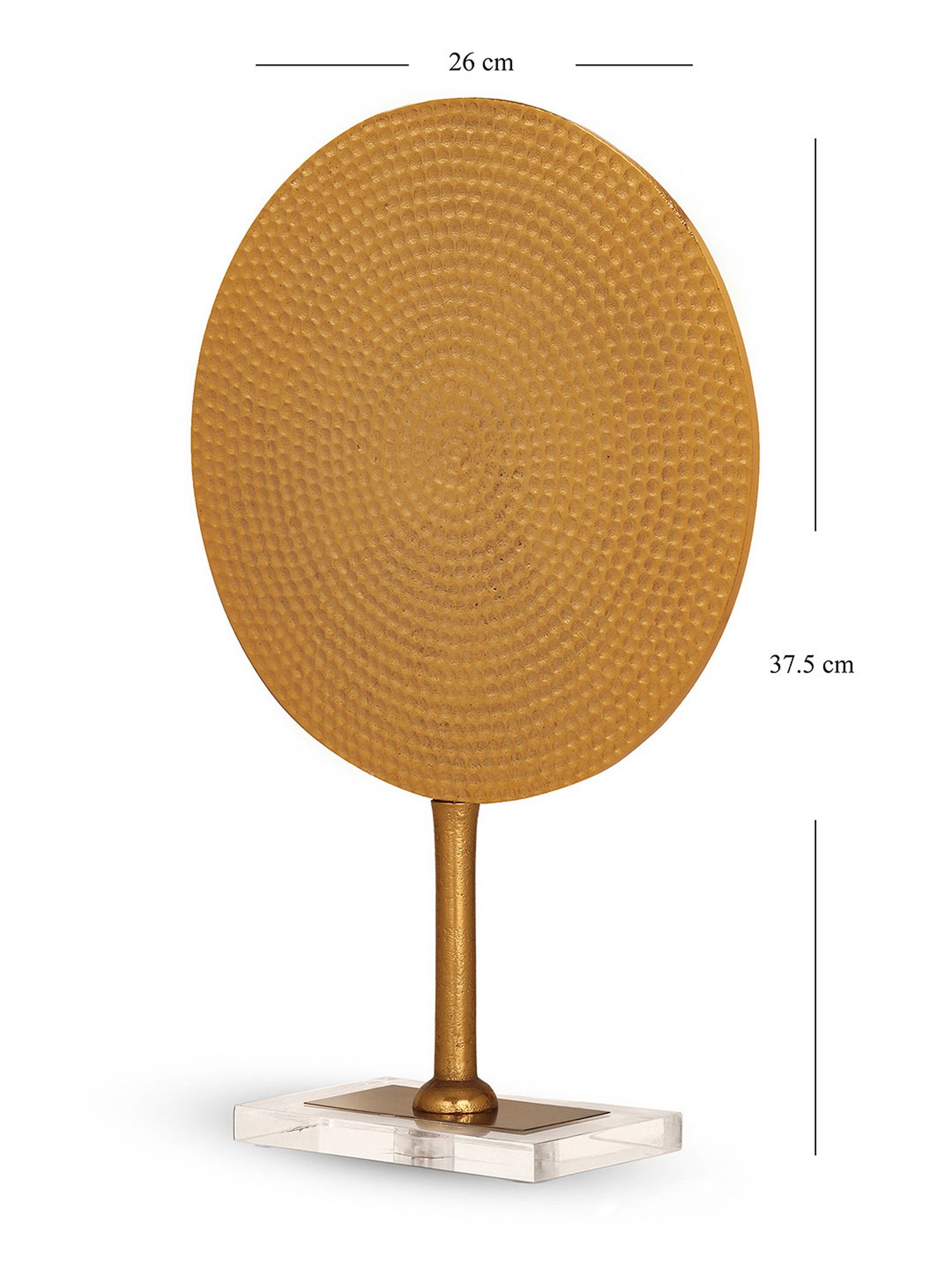 Pure Home and Living Gold Metal Textured Decor Objects