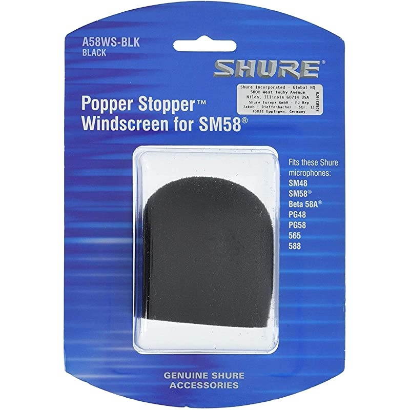 A58WSBLK Foam Windscreen for All  Ball Type Microphones Black