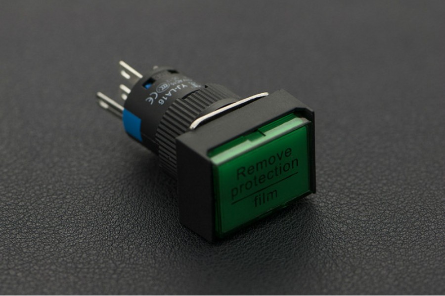 WWH-5pcs Self Locking Lamp Press Button - Green