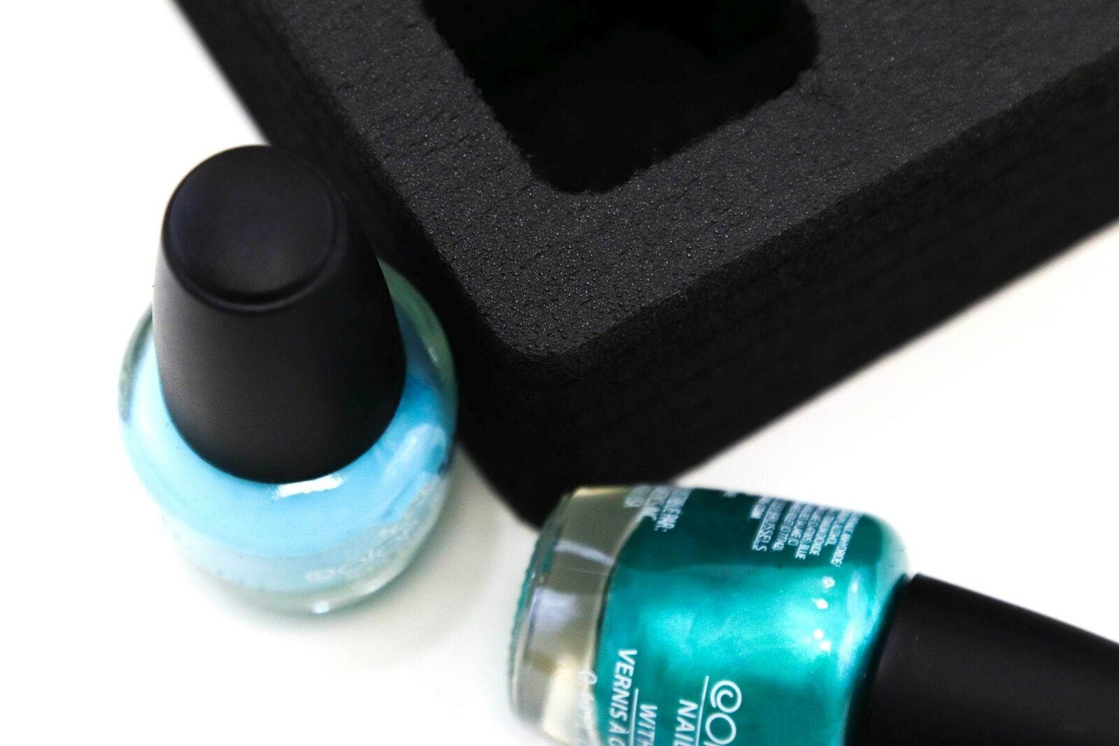 Nail Polish Drawer Organizer Washable Insert Tray Black Foam 9.5" x 14.9" x 2"