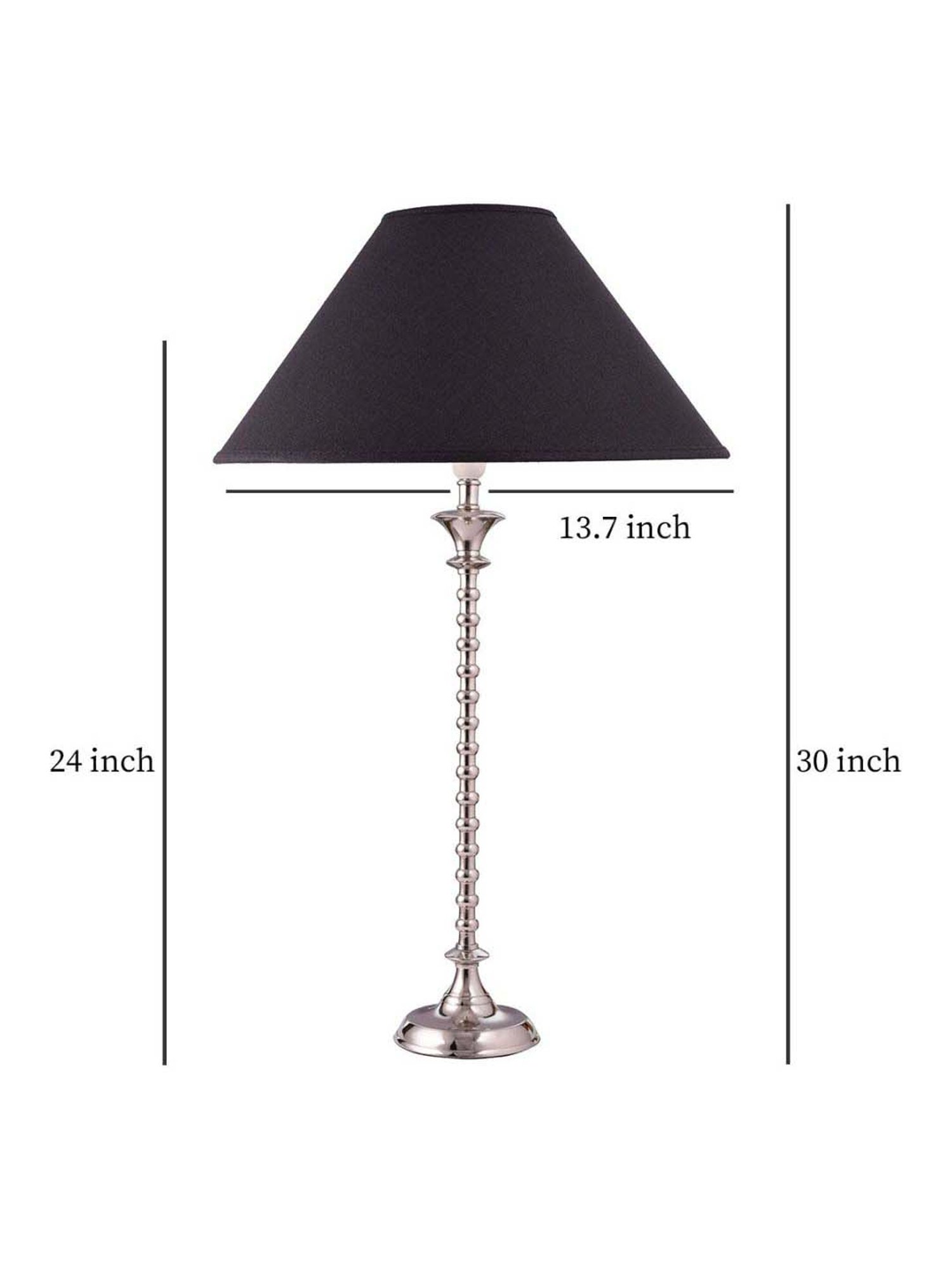 Kapoor E Illuminations Black Nickel Finish Table Lamp - Set of 1