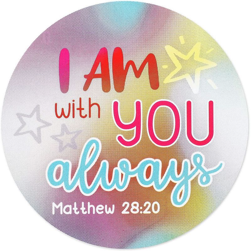 500-Count Bible Verse Round Stickers, 1 Roll Christian Scripture Labels (2" Diameter)