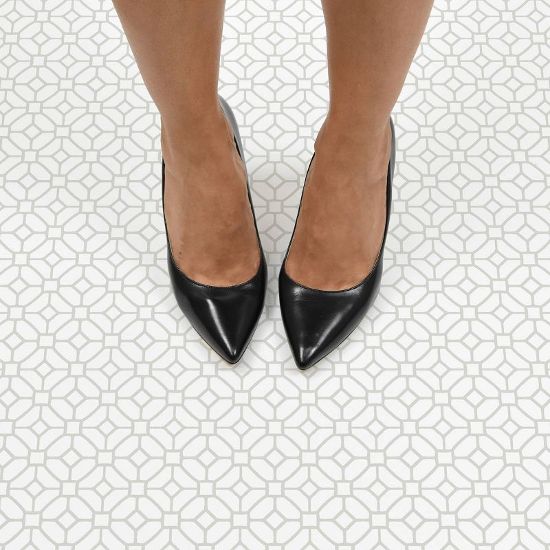 FloorPops Brewster Set of 20 Lattice Peel & Stick Floor Tiles