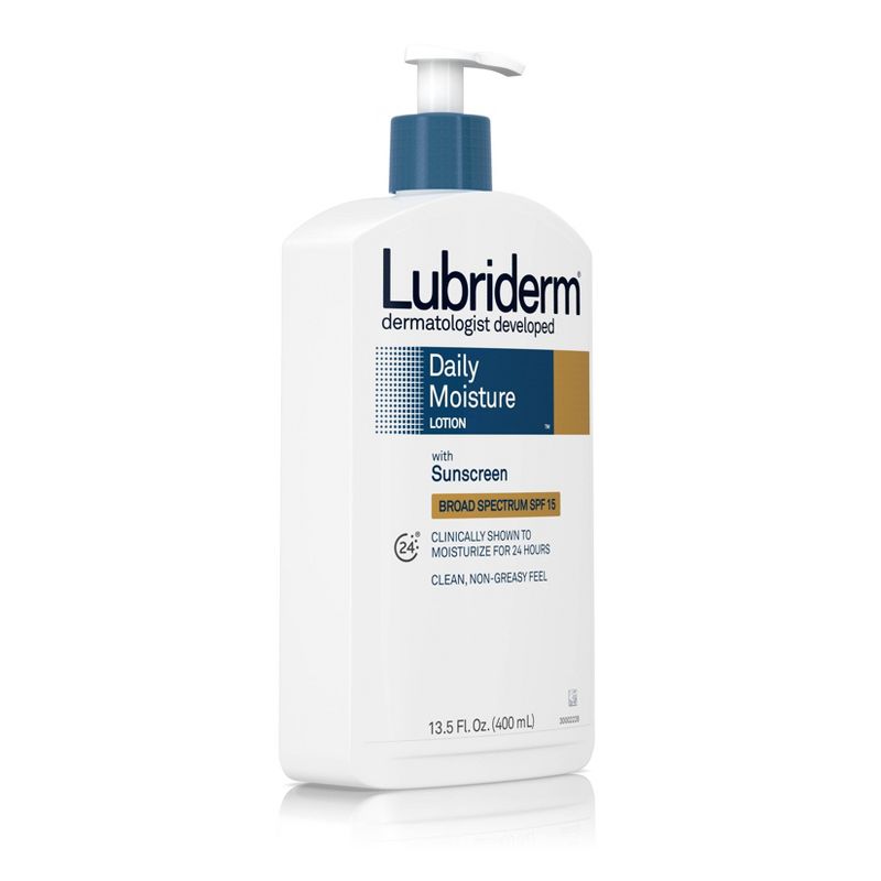 Lubriderm Daily Moisture Body Lotion with Broad Spectrum SPF 15 Sunscreen - 13.5 fl oz