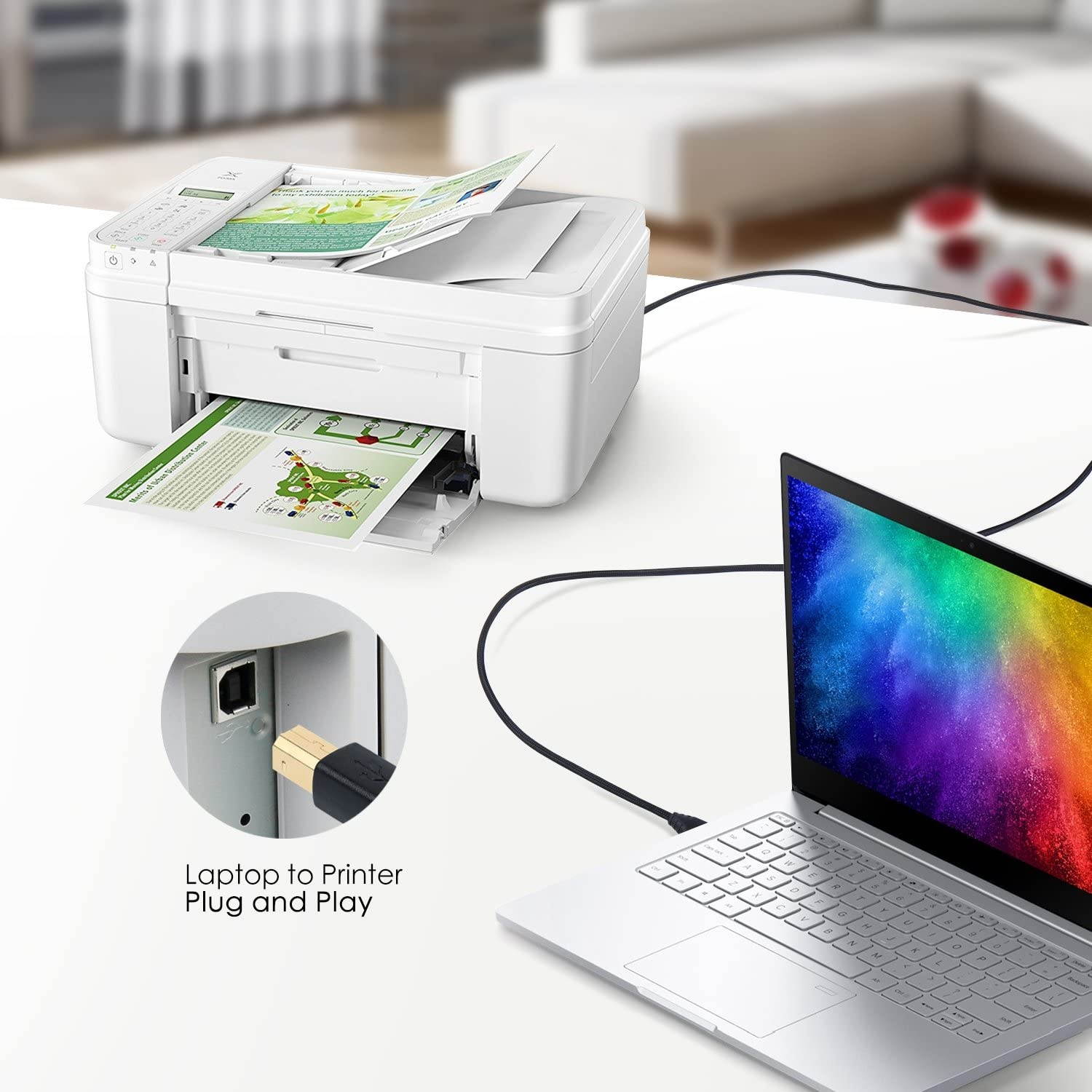 25Ft 25 Feet DB25 Male to Female MF Extension Parallel Cable UL Certified