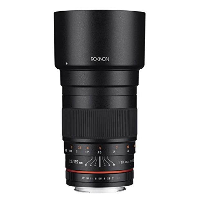 Rokinon 135mm f/2.0 ED UMC Full Frame Manual Focus Lens for Nikon AE DSLRs