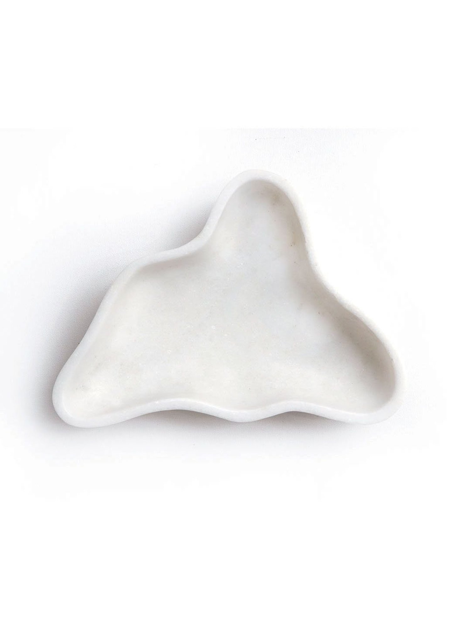 ICraft White Marble Aakaar Platter - Set of 1