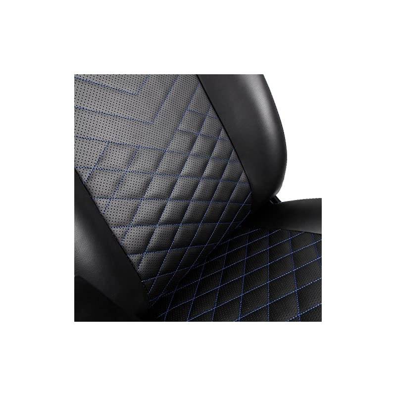 ICON Gaming Chair - Office Chair - Desk Chair - PU Faux Leather - Black/Blue