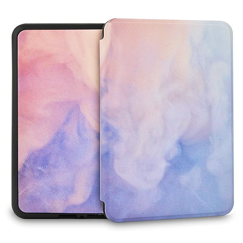 Case for All-New Kindle (10th Generation-2019 Release Only), Ultra Lightweight Premium PU Leather Shell Cover with Auto Wake/Sleep, Will NOT Fit Kindle Paperwhite 10th Gen 2018, Blue Mist