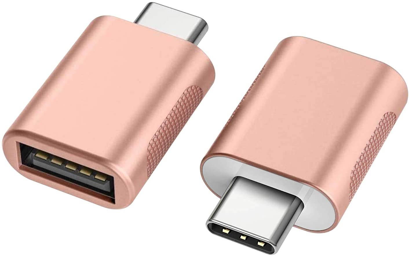 USB C to USB Adapter(2 Pack)USB-C to USB 3.0 AdapterUSB Type-C to USBThunderbolt 3 to USB Female Adapter OTG for MacBook Pro 2019MacBook Air 2020iPad Pro 2020More Type-C Devices(Silver)