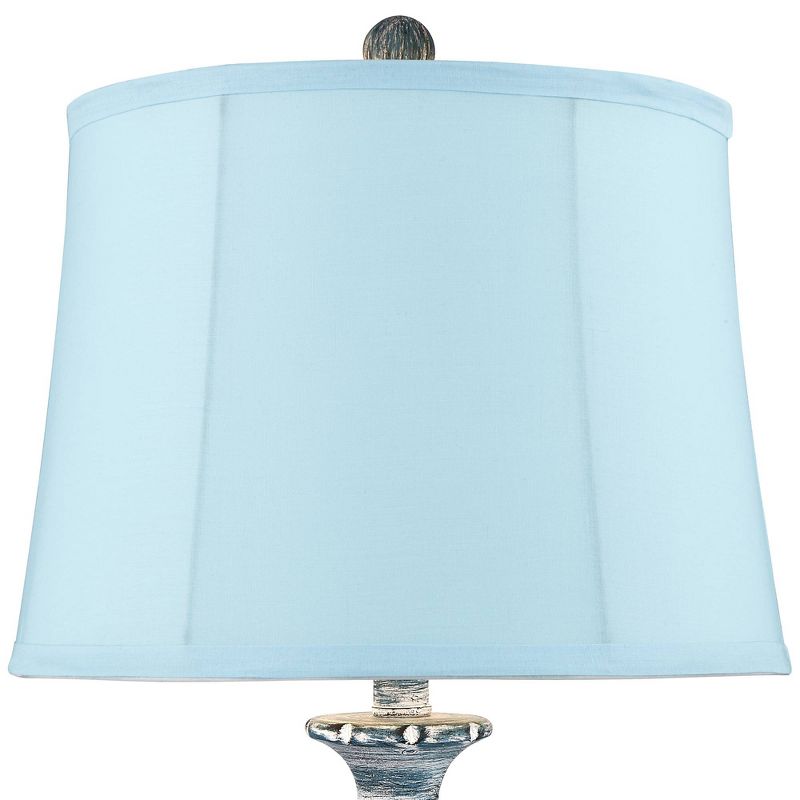 Regency Hill Tanya Blue Wash Blue Softback Table Lamps Set of 2